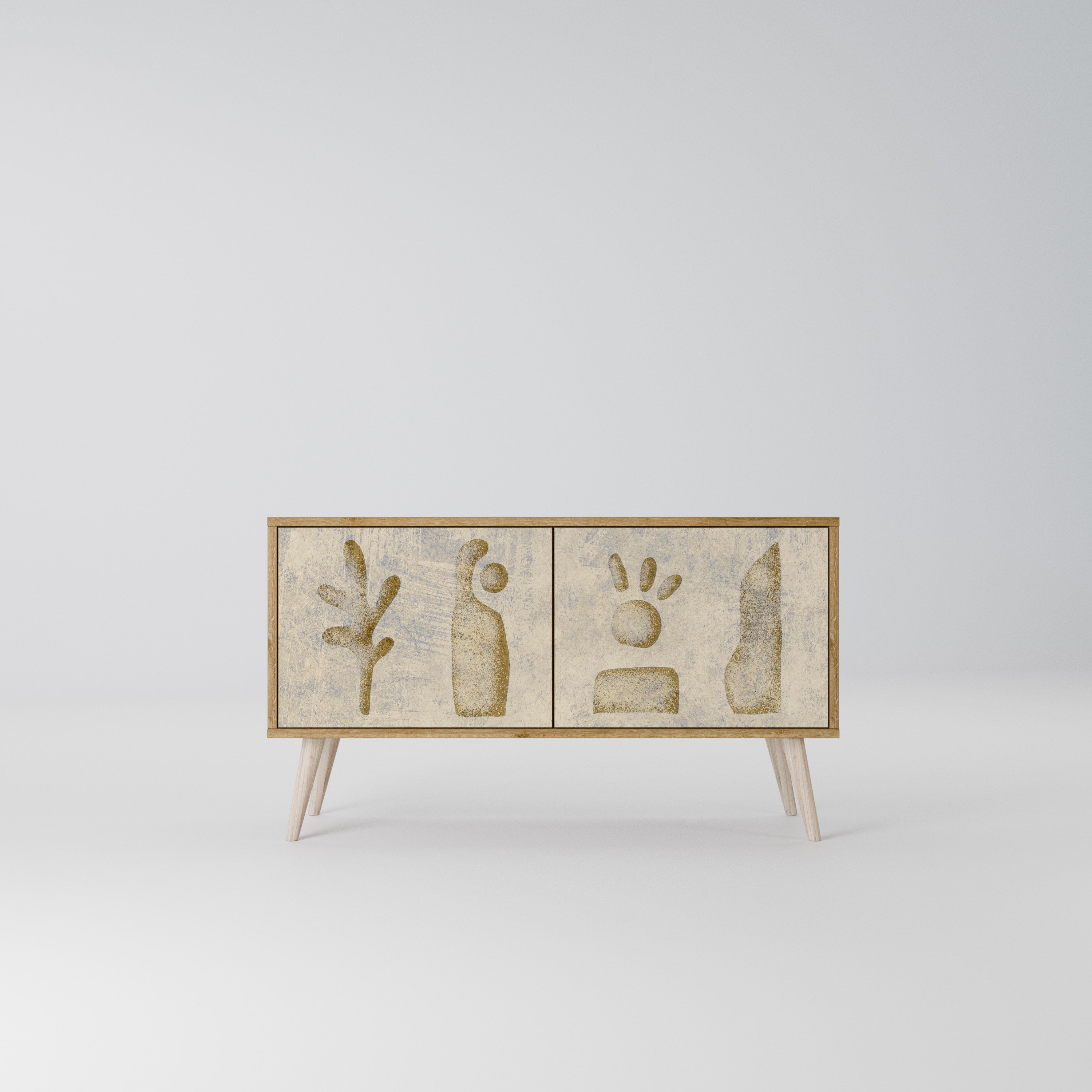 SAND SCULPTURES Mueble de TV Compacto de 2 puertas