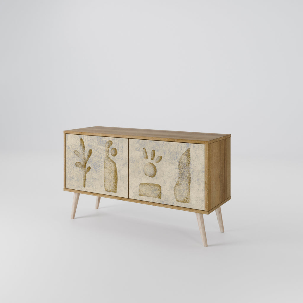 SAND SCULPTURES Compact 2-Door TV Cabinet
