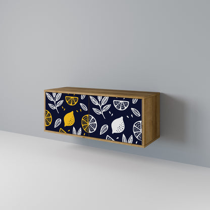 CITRUS BLACK AND WHITE Mueble de TV Compacto de 2 puertas