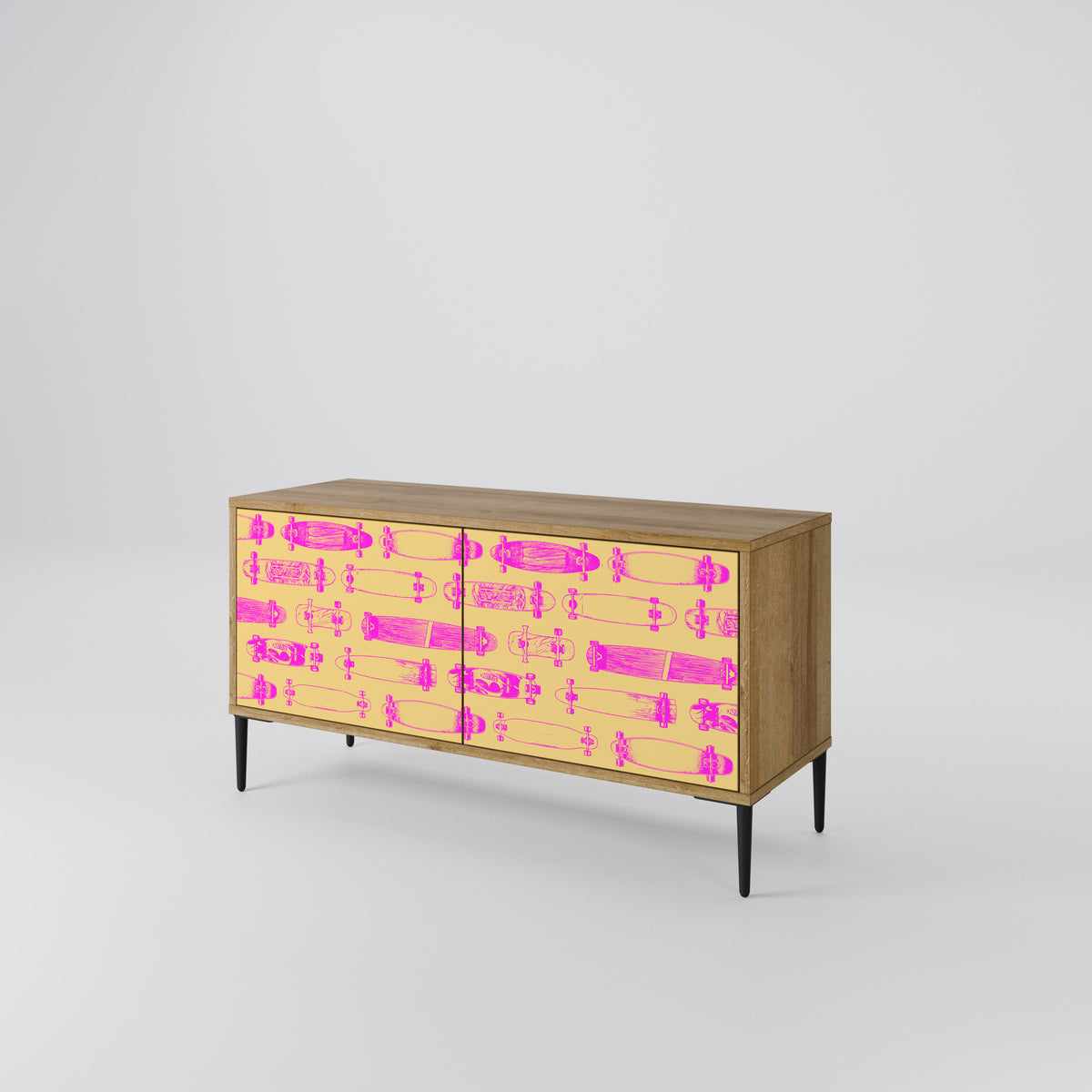 SKATEBOARD ARTISTRY Mueble de TV Compacto de 2 puertas