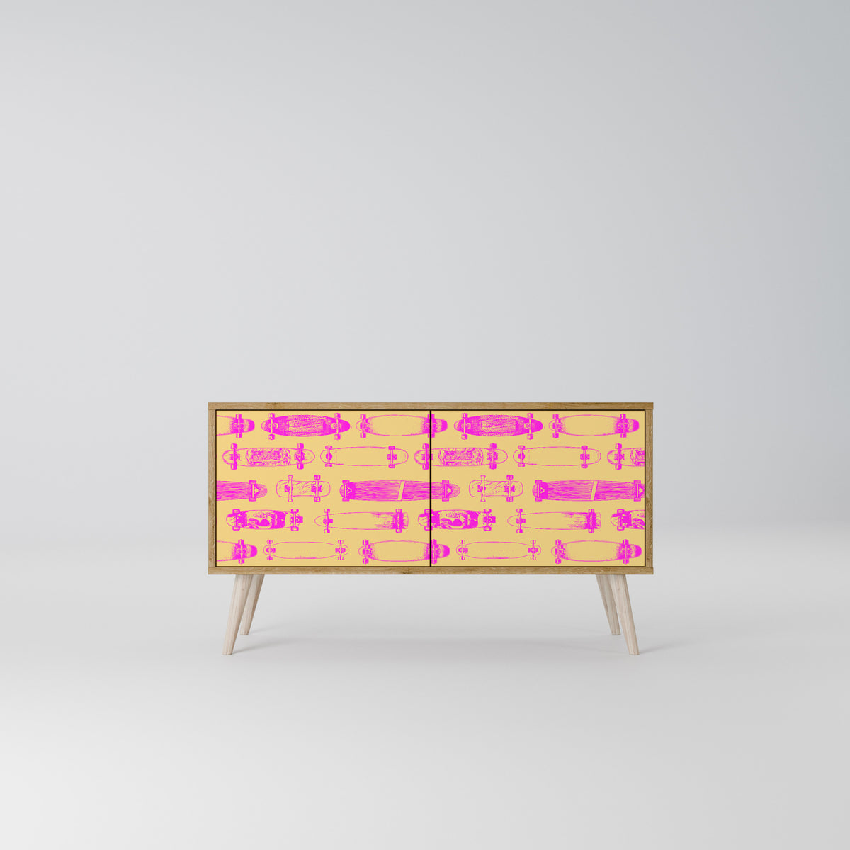 SKATEBOARD ARTISTRY Mueble de TV Compacto de 2 puertas