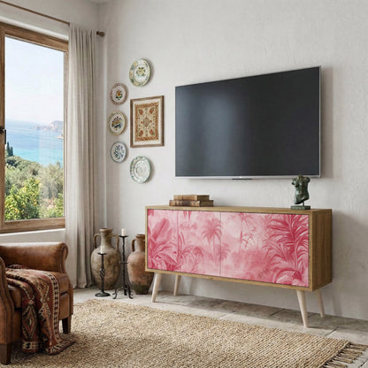 SWEET TROPICS Mueble de TV Compacto de 2 puertas