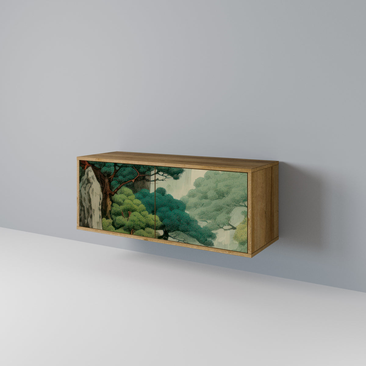 VERDURE ABYSS Mueble de TV Compacto de 2 puertas