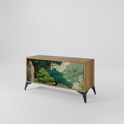 VERDURE ABYSS Mueble de TV Compacto de 2 puertas