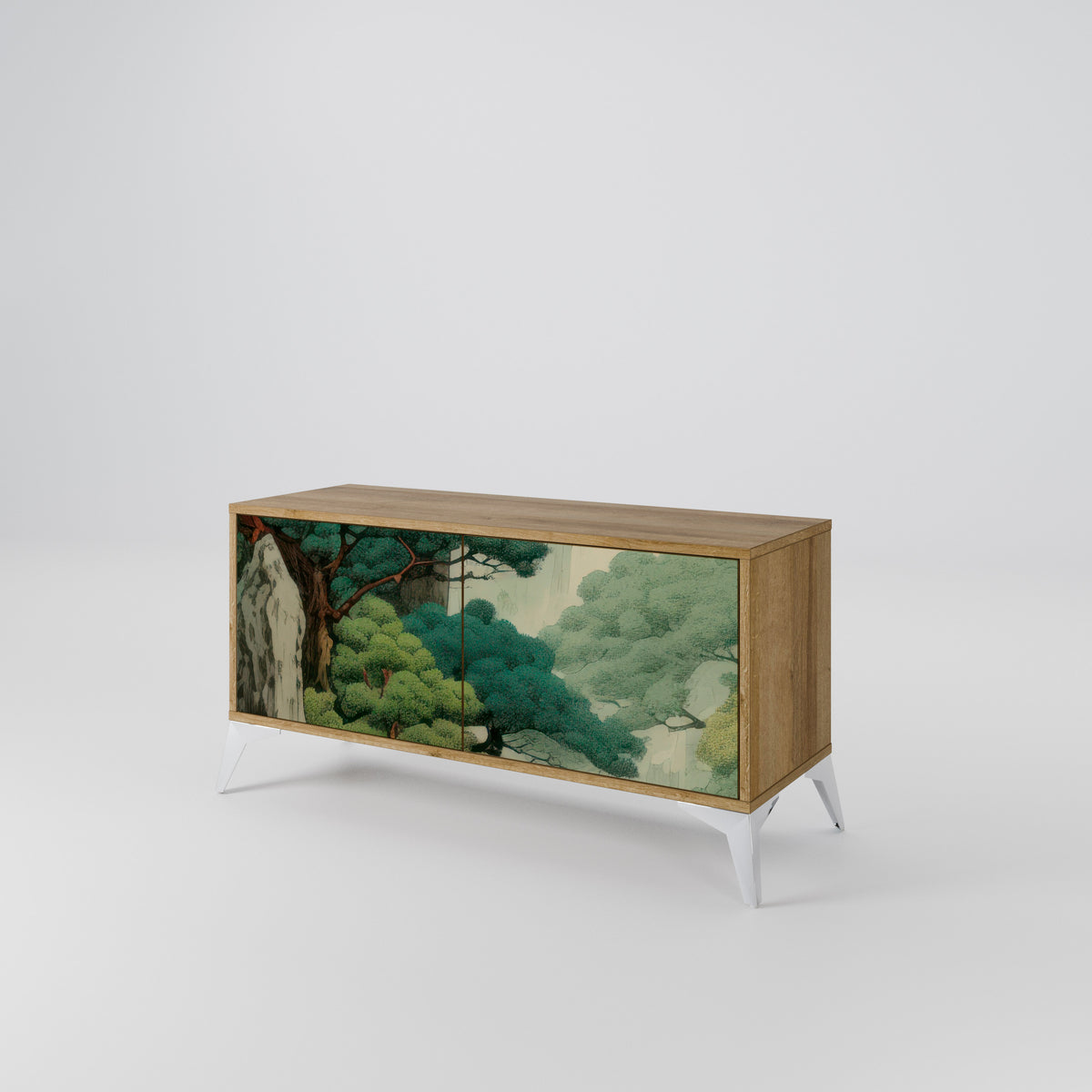 VERDURE ABYSS Mueble de TV Compacto de 2 puertas
