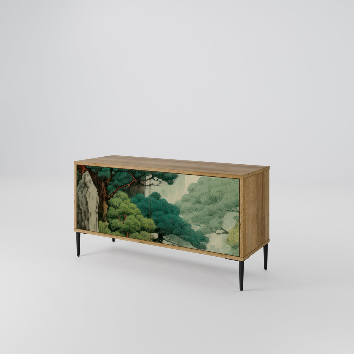 VERDURE ABYSS Mueble de TV Compacto de 2 puertas