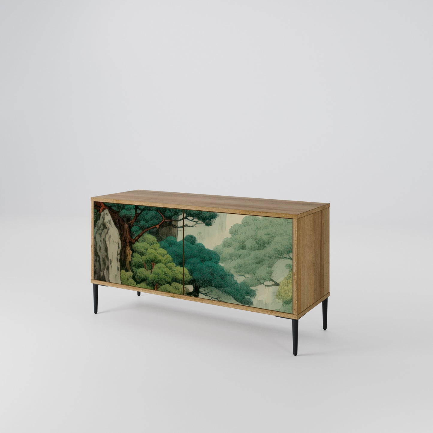 VERDURE ABYSS Mueble de TV Compacto de 2 puertas