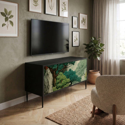 VERDURE ABYSS Mueble de TV Compacto de 2 puertas