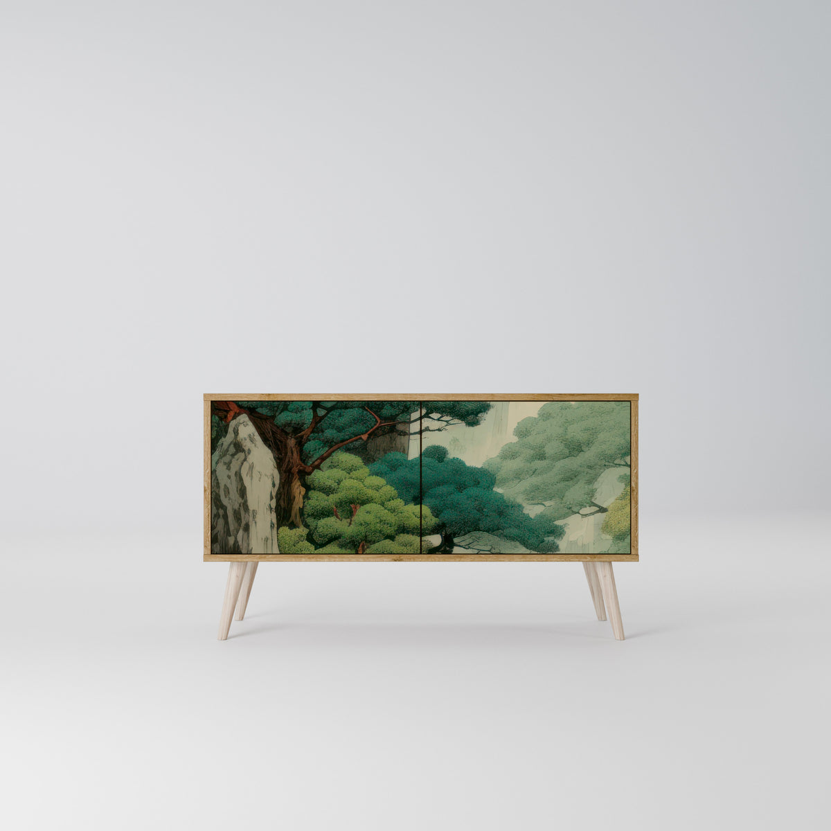 VERDURE ABYSS Mueble de TV Compacto de 2 puertas