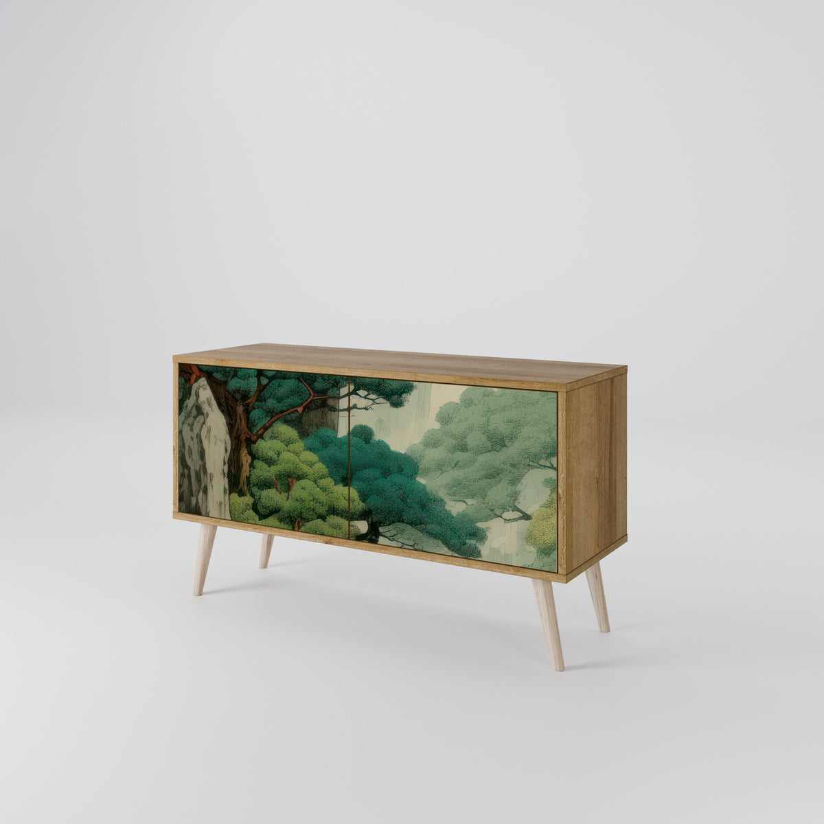 VERDURE ABYSS Mueble de TV Compacto de 2 puertas