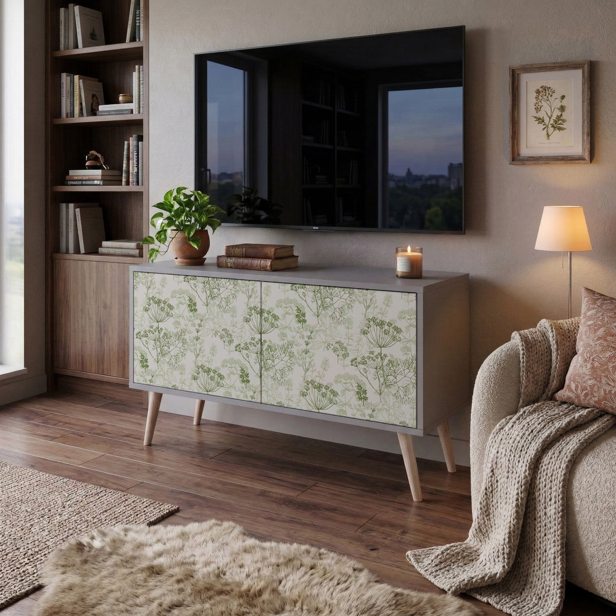 FENNEL BALDACHIN Mueble de TV Compacto de 2 puertas