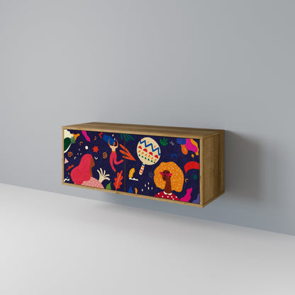 FESTIVE PLEASURES Mueble de TV Compacto de 2 puertas