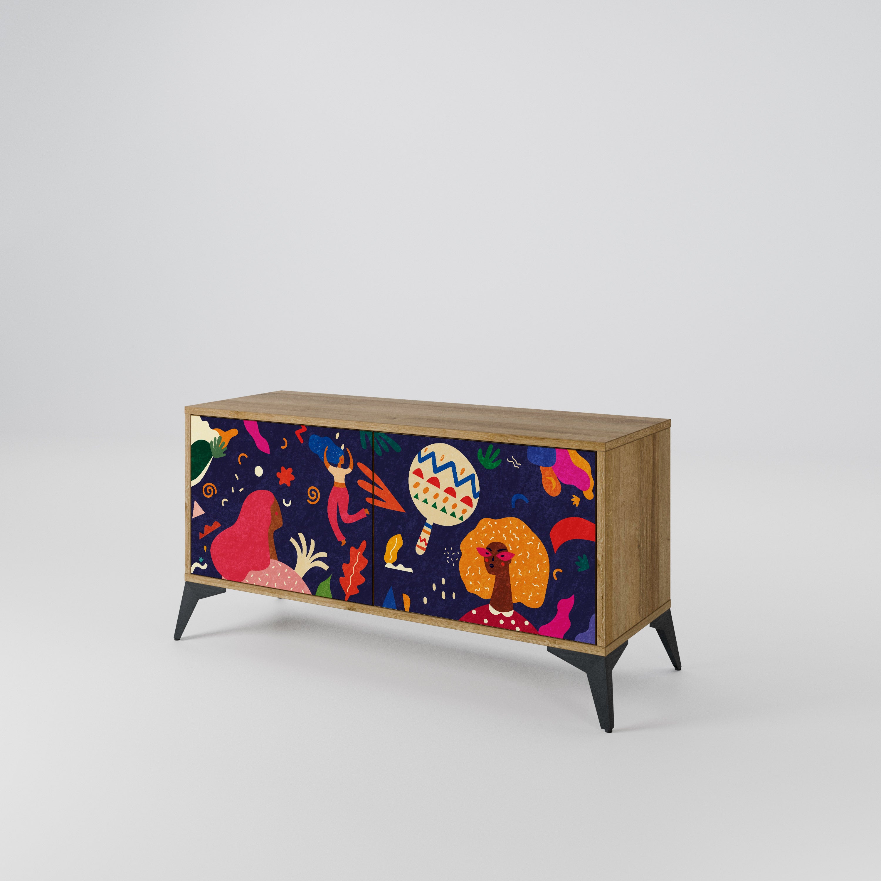 FESTIVE PLEASURES Compact 2-Door TV Cabinet