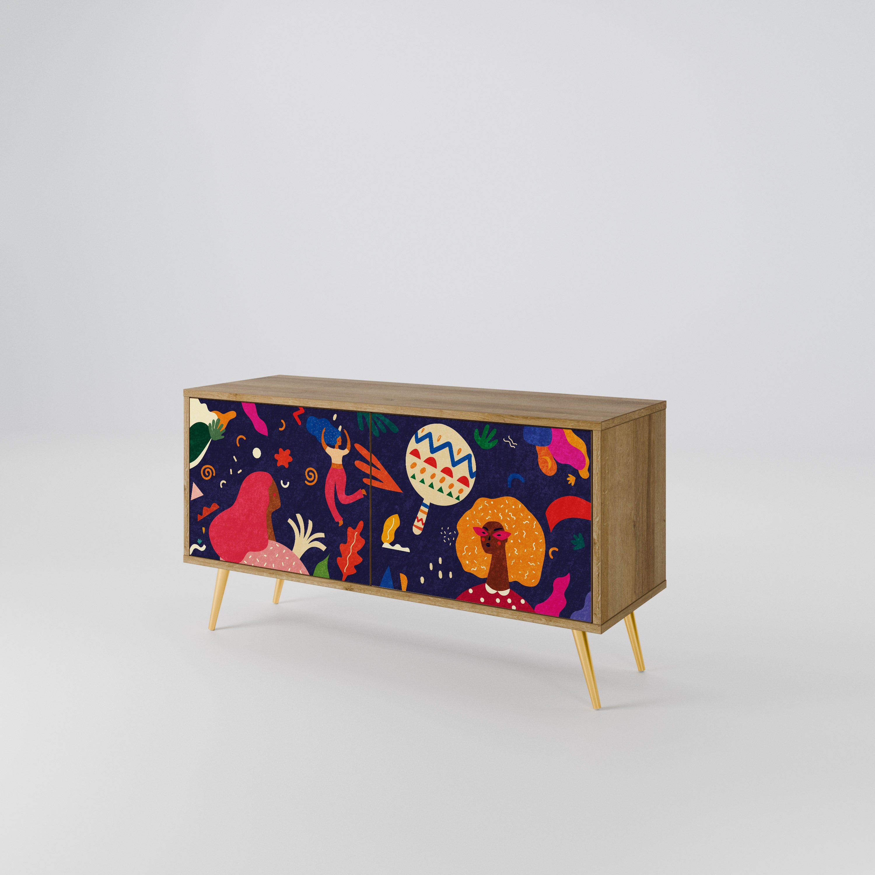 FESTIVE PLEASURES Compact 2-Door TV Cabinet