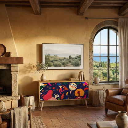FESTIVE PLEASURES Mueble de TV Compacto de 2 puertas