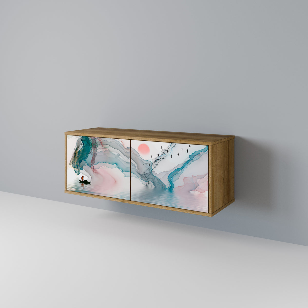 VELVET CROSSING Mueble de TV Compacto de 2 puertas