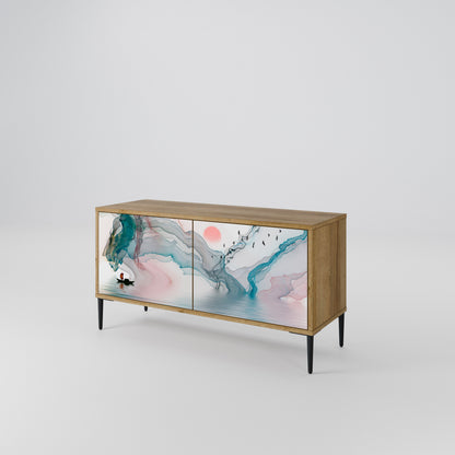 VELVET CROSSING Mueble de TV Compacto de 2 puertas