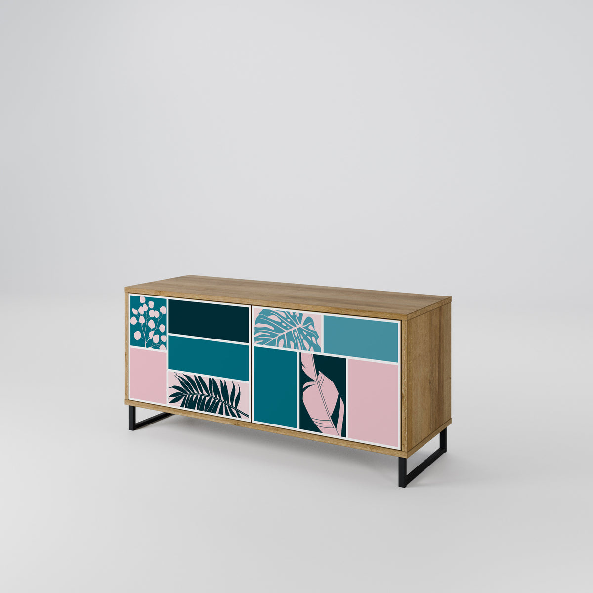 COMBINATION OF SHAPES Mueble de TV Compacto de 2 puertas
