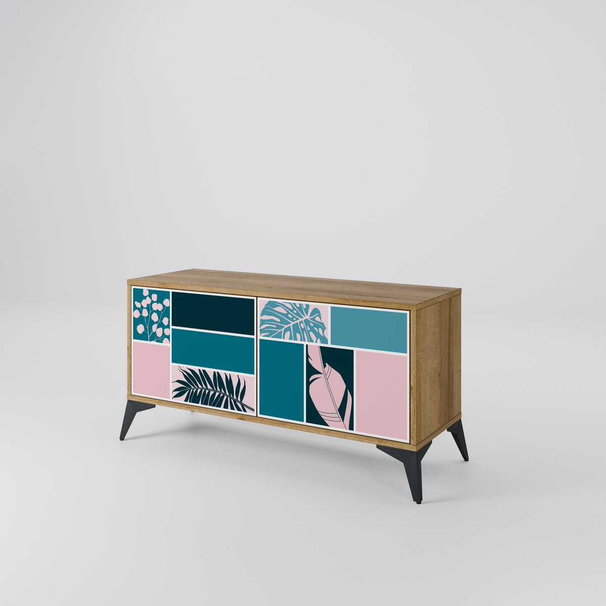 COMBINATION OF SHAPES Mueble de TV Compacto de 2 puertas