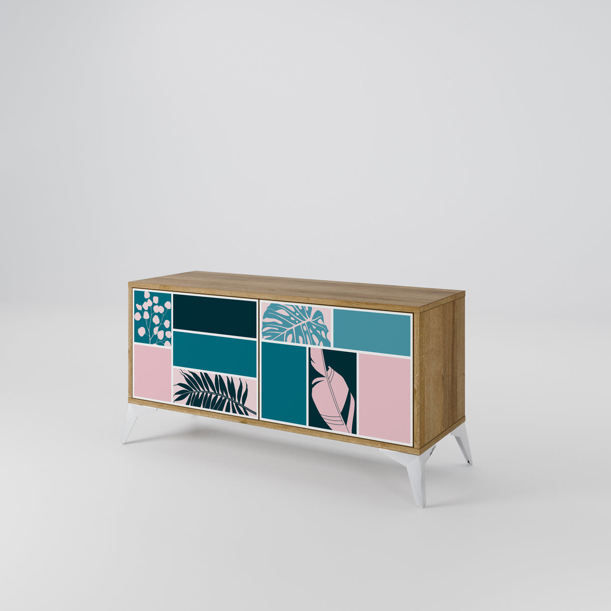 COMBINATION OF SHAPES Mueble de TV Compacto de 2 puertas