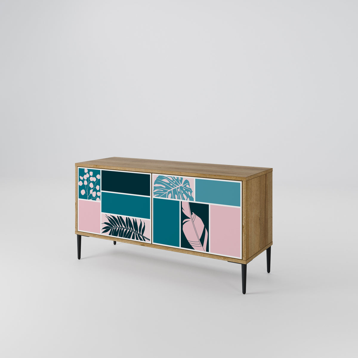 COMBINATION OF SHAPES Mueble de TV Compacto de 2 puertas