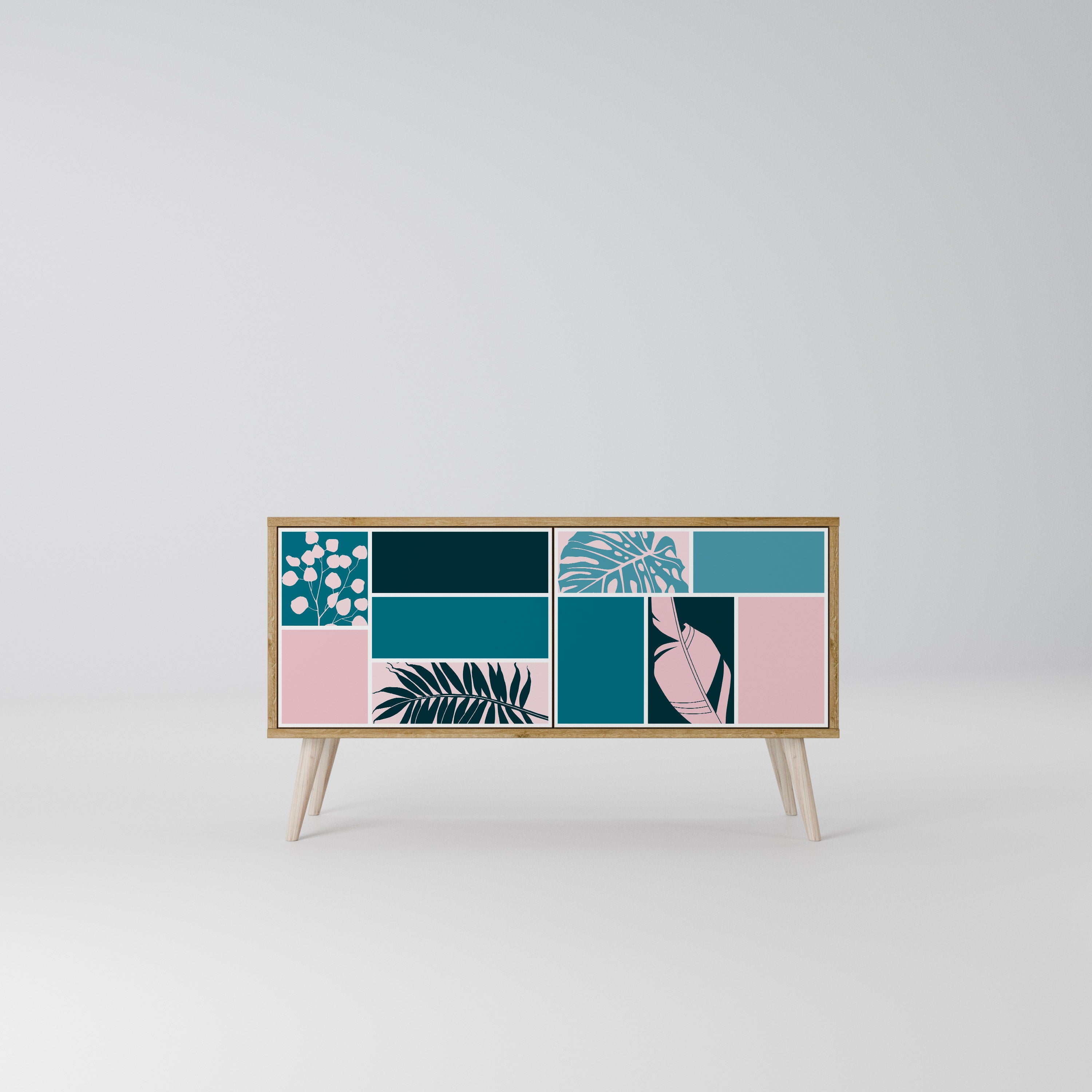 COMBINATION OF SHAPES Mueble de TV Compacto de 2 puertas