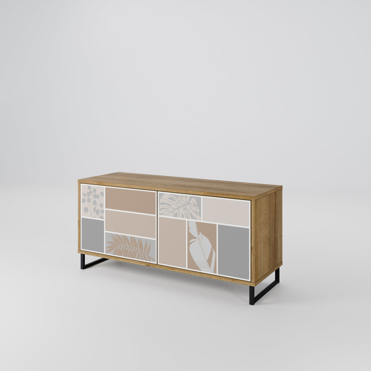 TROPICAL SHAPES Mueble de TV Compacto de 2 puertas