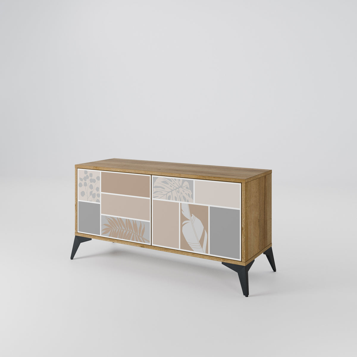 TROPICAL SHAPES Mueble de TV Compacto de 2 puertas