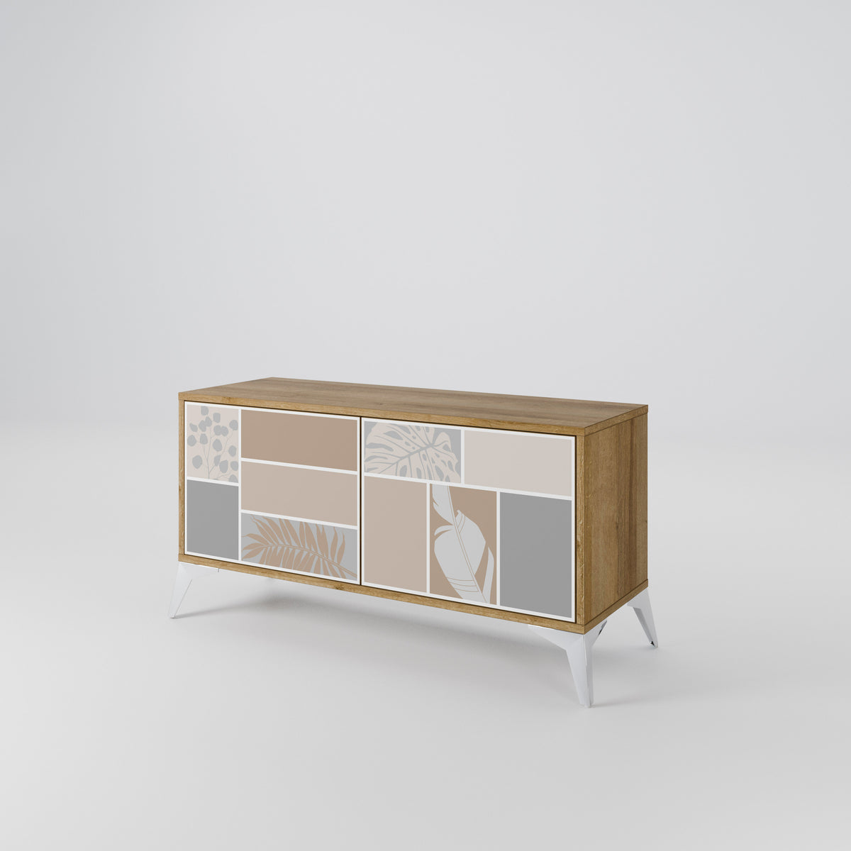 TROPICAL SHAPES Mueble de TV Compacto de 2 puertas