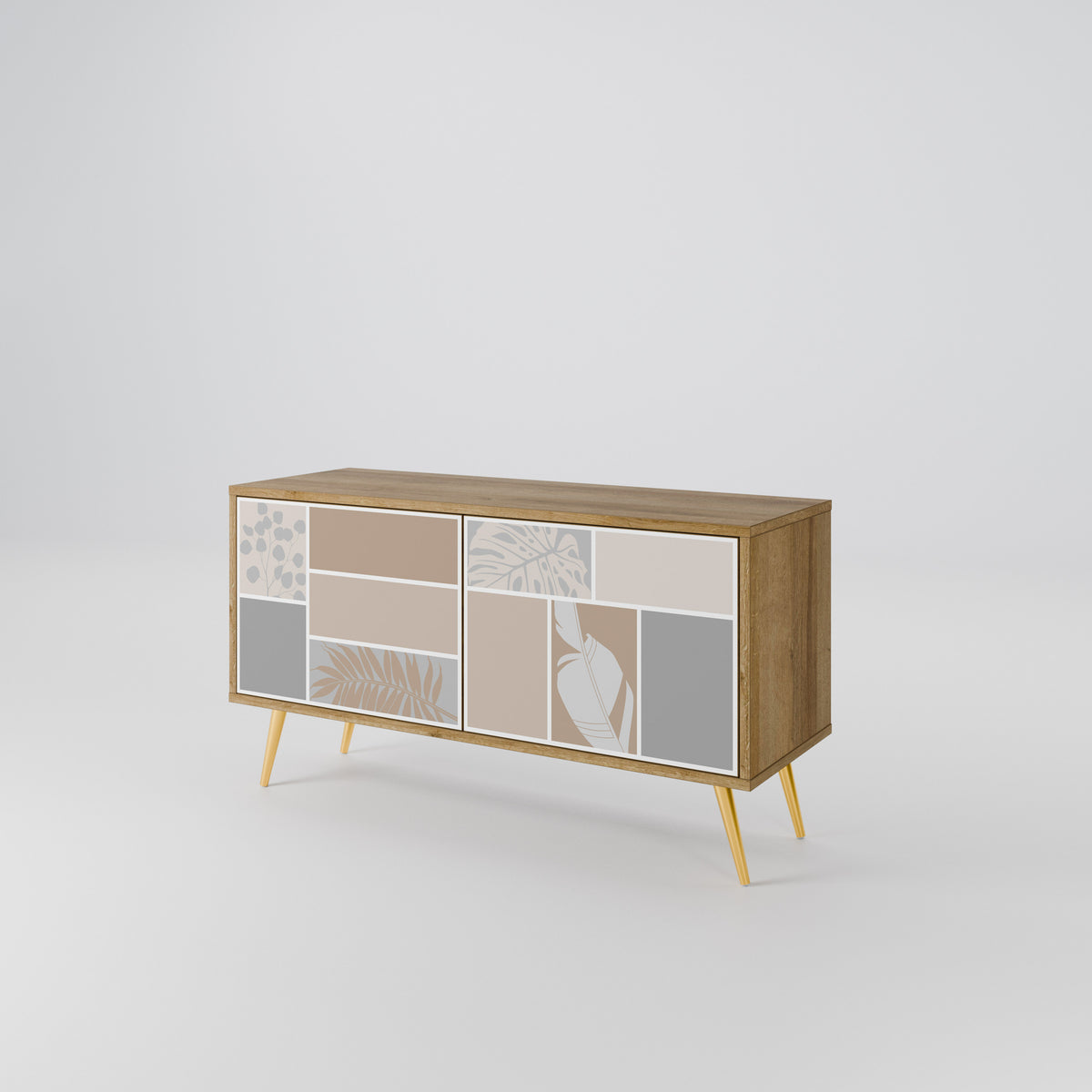 TROPICAL SHAPES Mueble de TV Compacto de 2 puertas