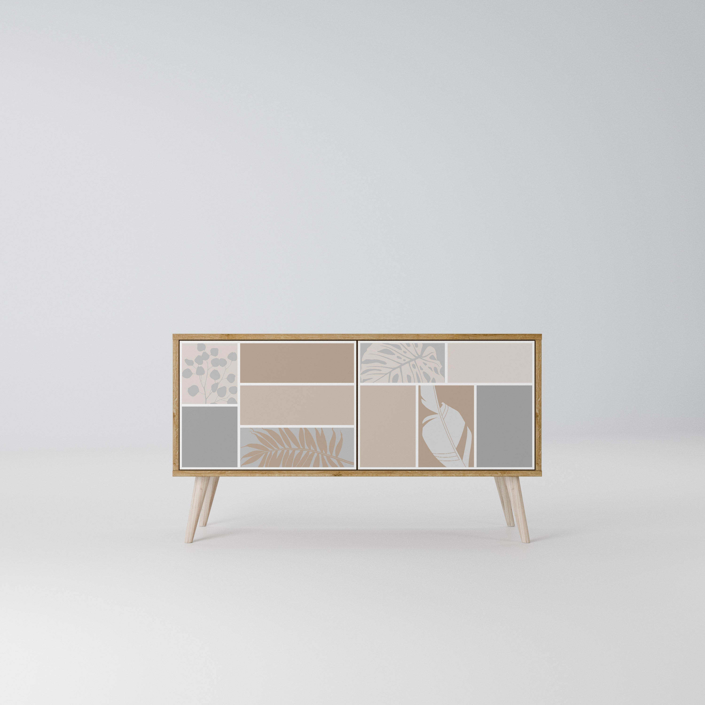 TROPICAL SHAPES Mueble de TV Compacto de 2 puertas