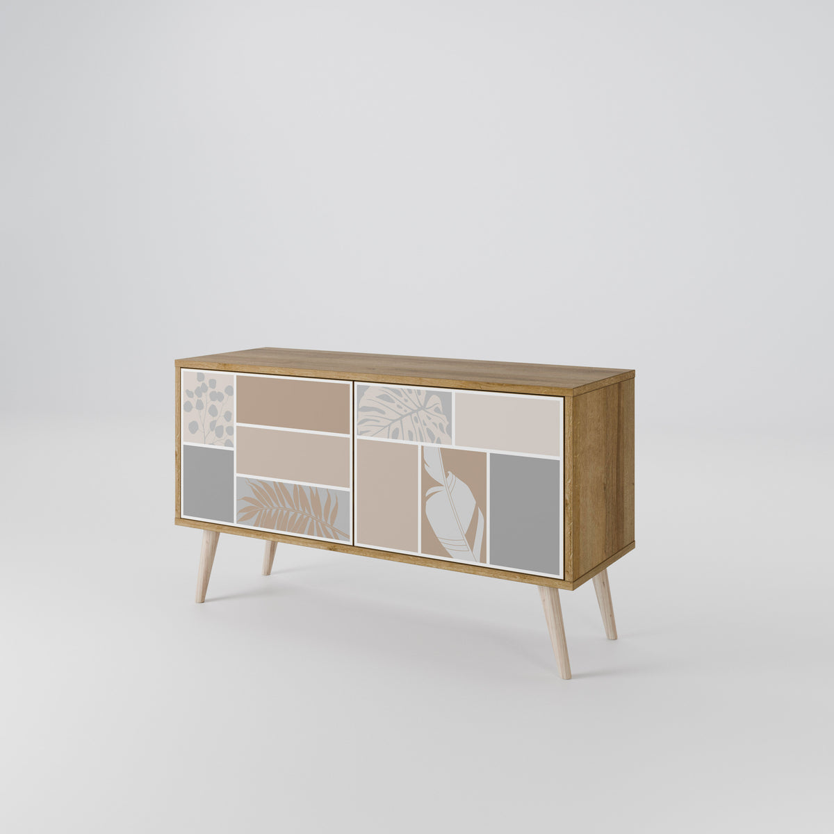 TROPICAL SHAPES Mueble de TV Compacto de 2 puertas
