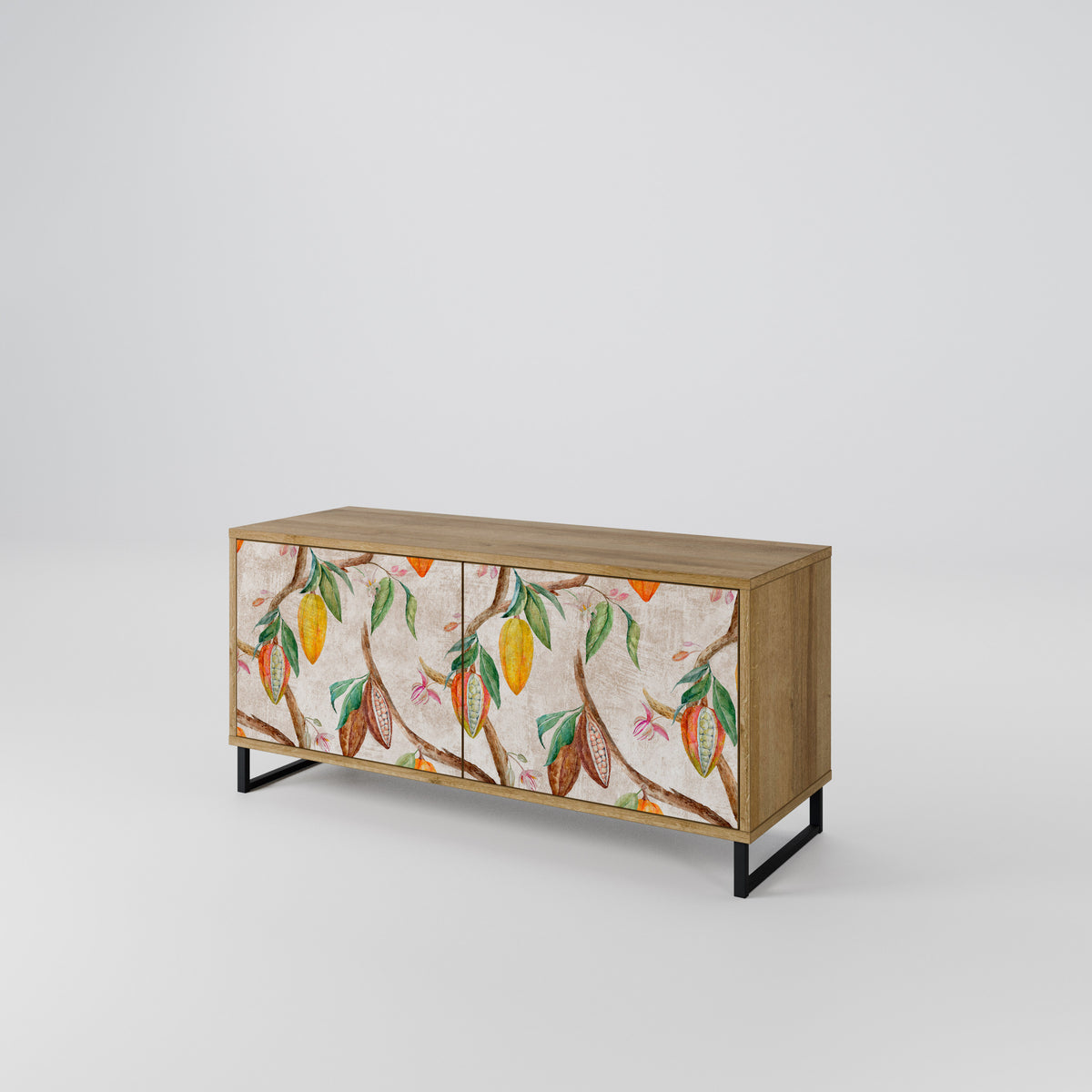 COCOA FRUITS Mueble de TV Compacto de 2 puertas