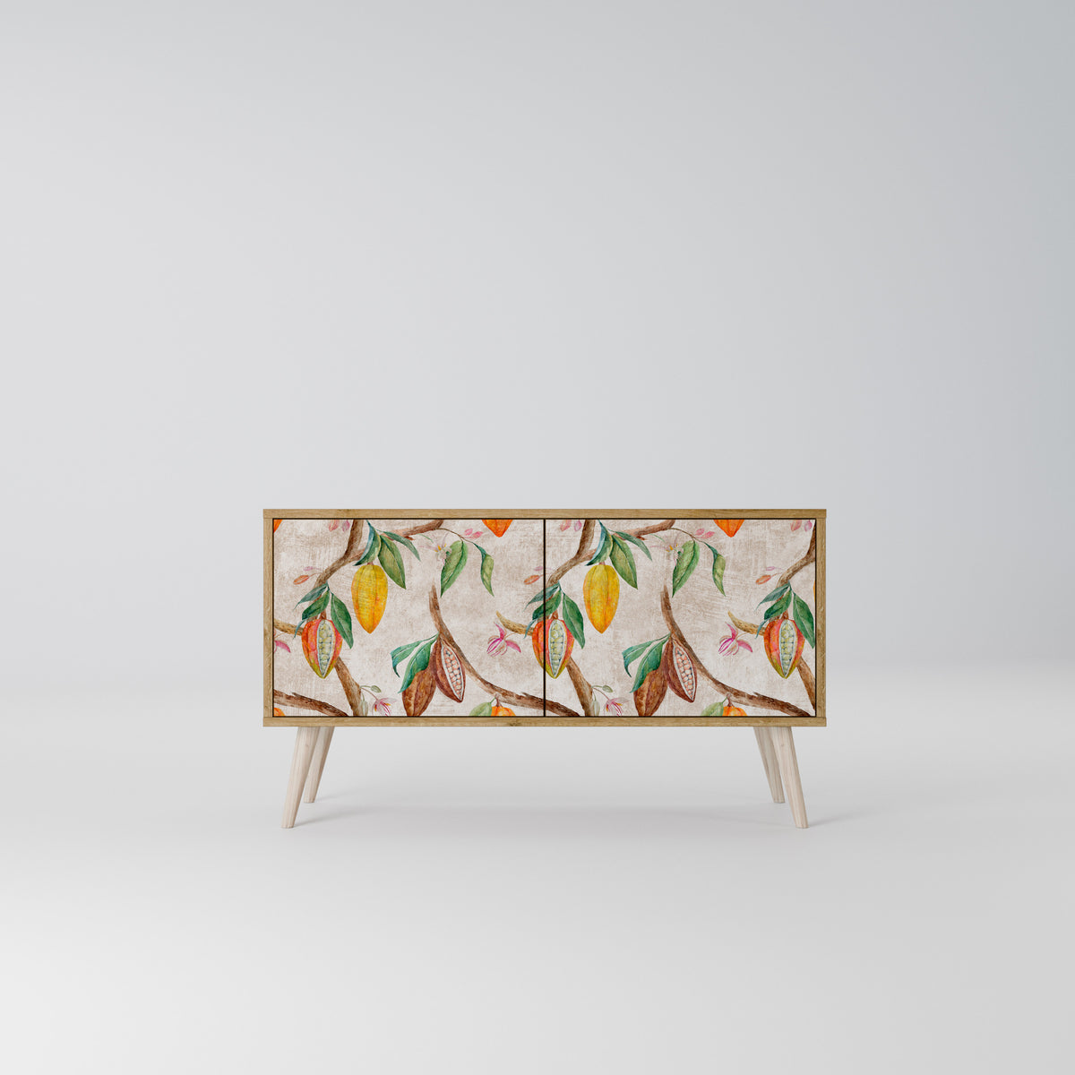 COCOA FRUITS Mueble de TV Compacto de 2 puertas