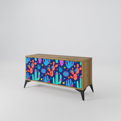 CACTUS VIBES Mueble de TV Compacto de 2 puertas