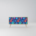 CACTUS VIBES Mueble de TV Compacto de 2 puertas