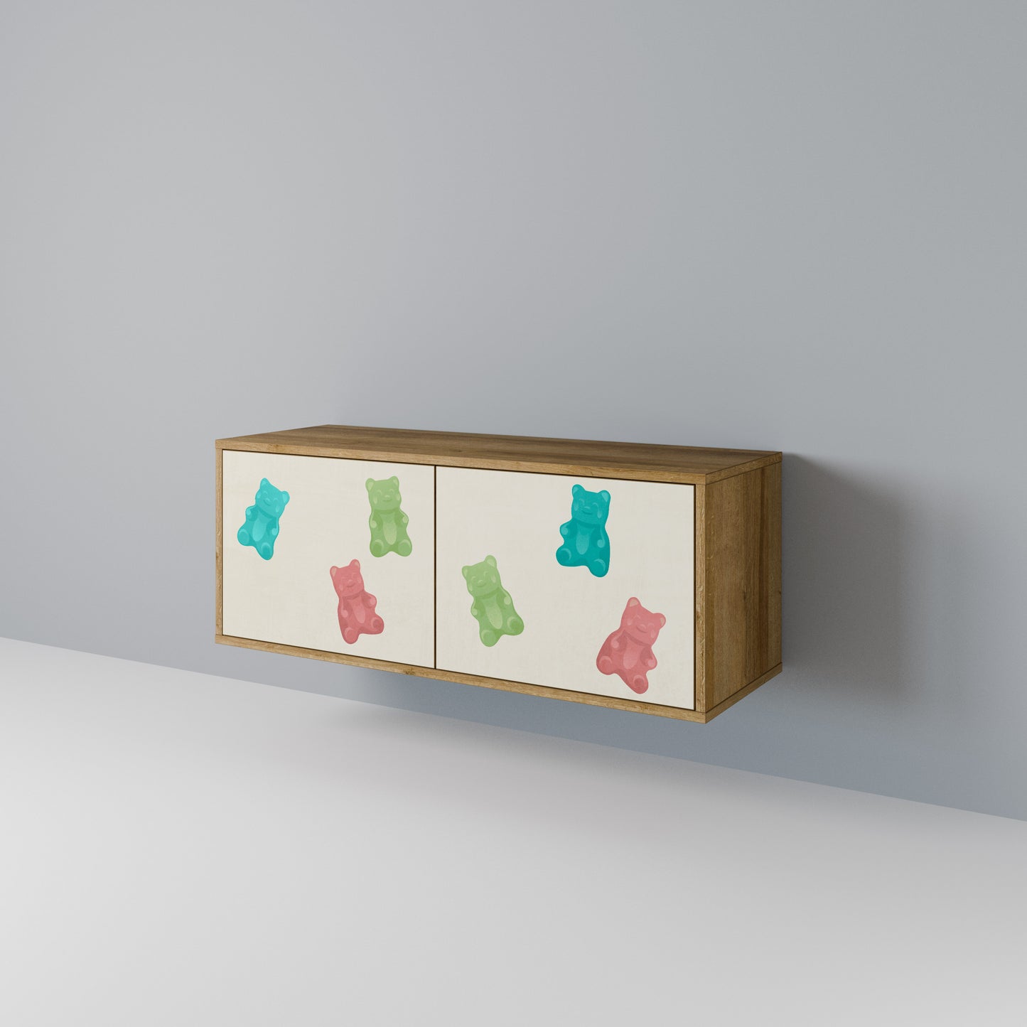 GUMMY BEARS Mueble de TV Compacto de 2 puertas