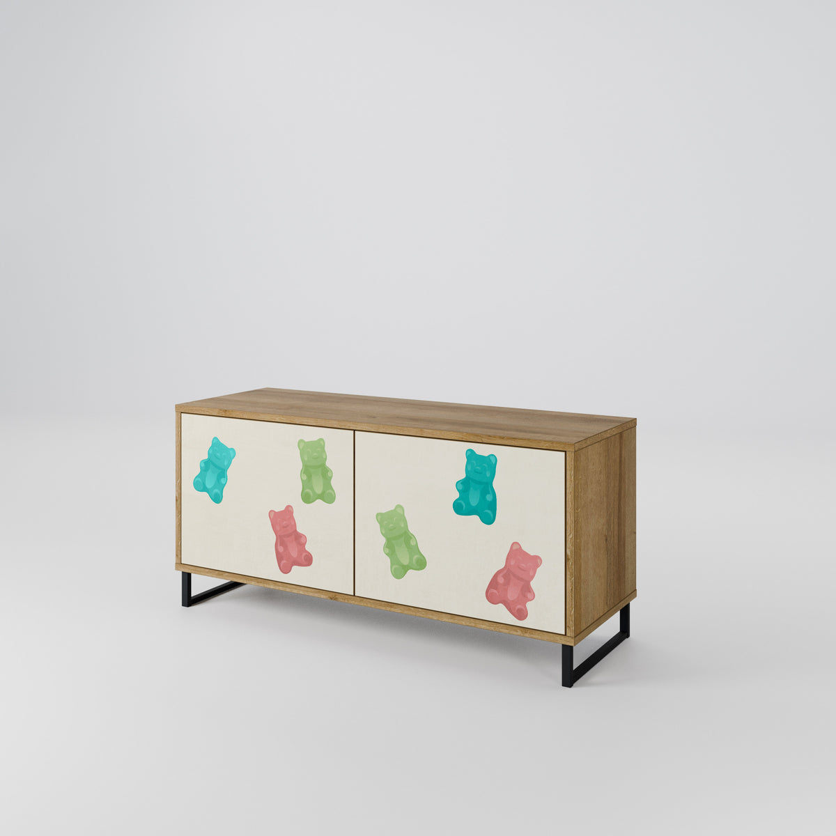 GUMMY BEARS Mueble de TV Compacto de 2 puertas