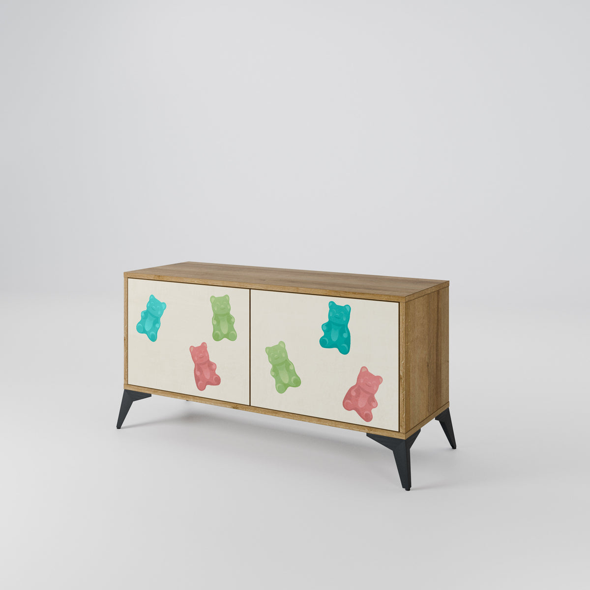 GUMMY BEARS Mueble de TV Compacto de 2 puertas