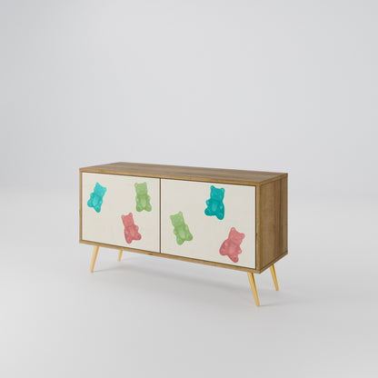 GUMMY BEARS Mueble de TV Compacto de 2 puertas