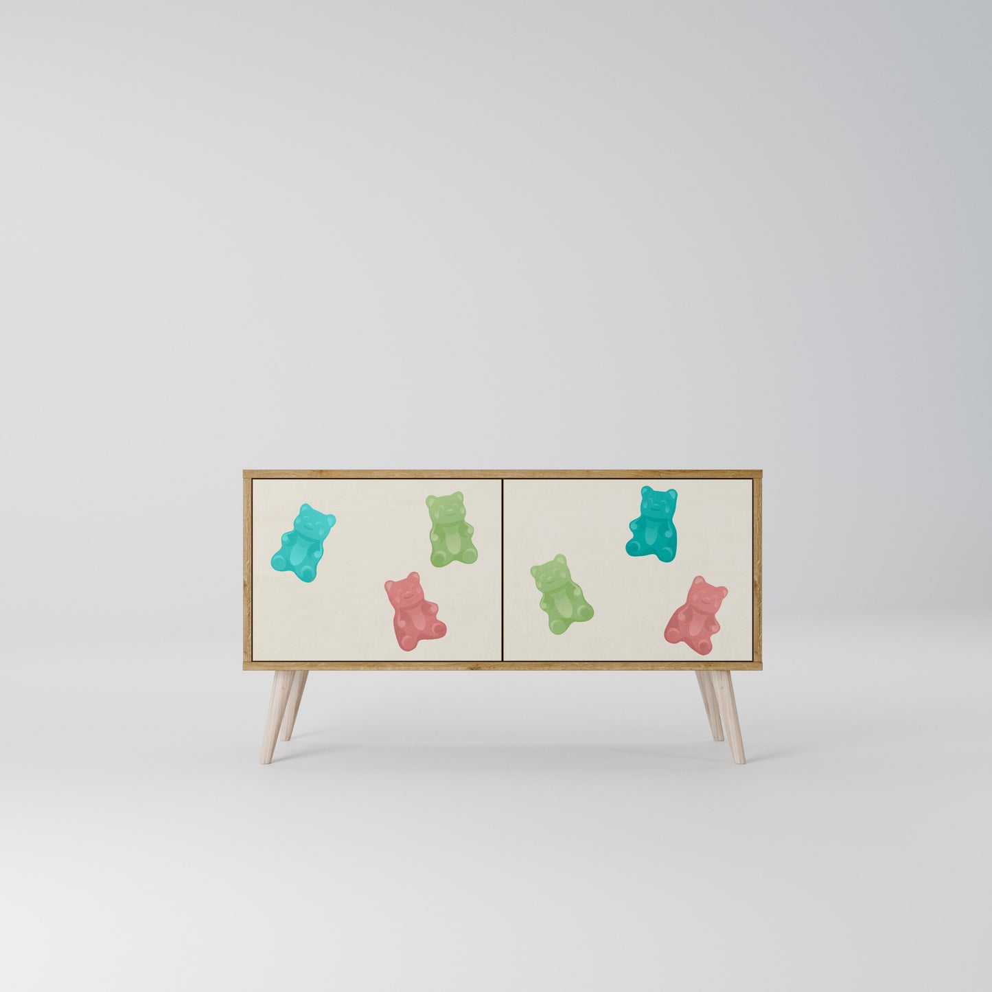 GUMMY BEARS Mueble de TV Compacto de 2 puertas
