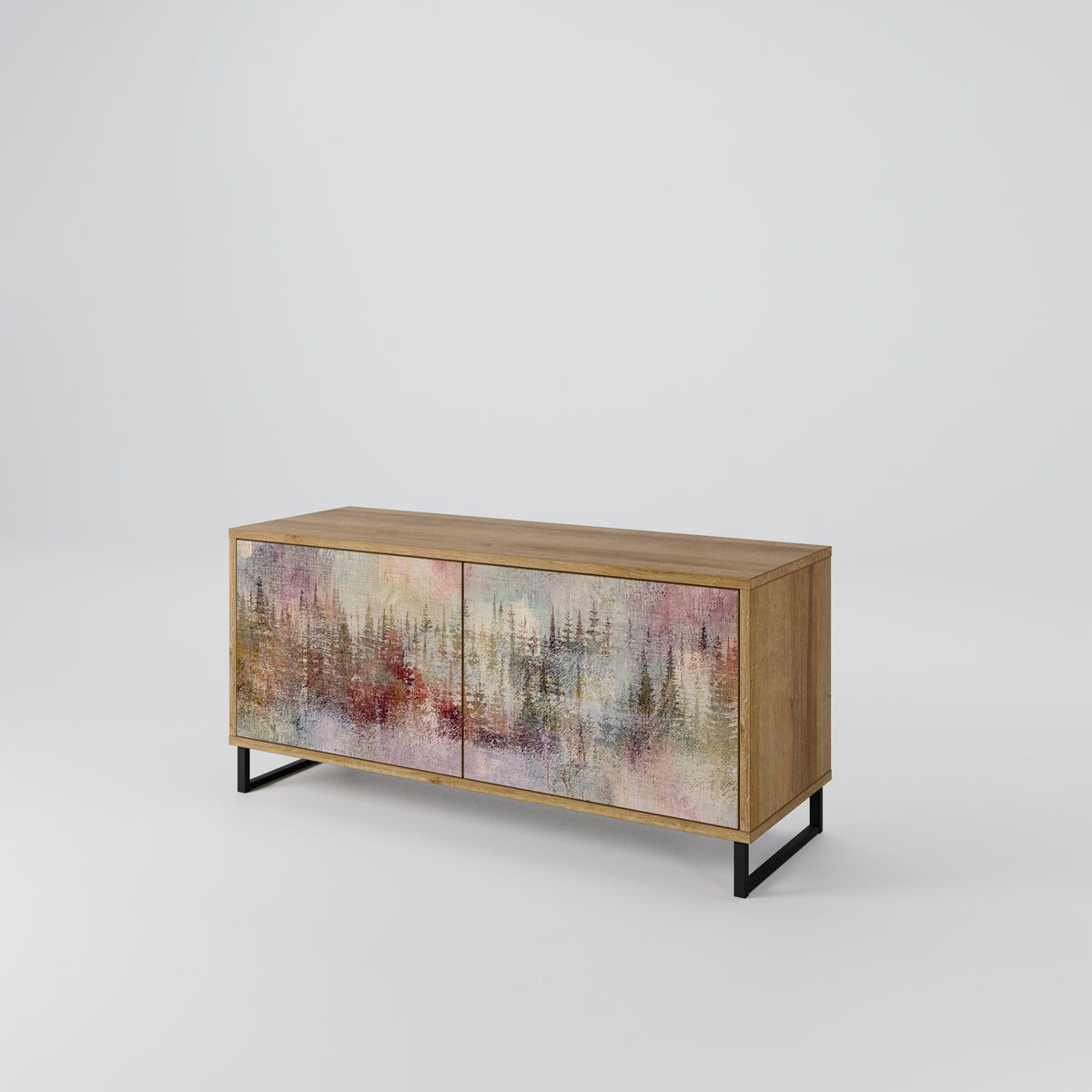 VEILED SUMMIT Mueble de TV Compacto de 2 puertas