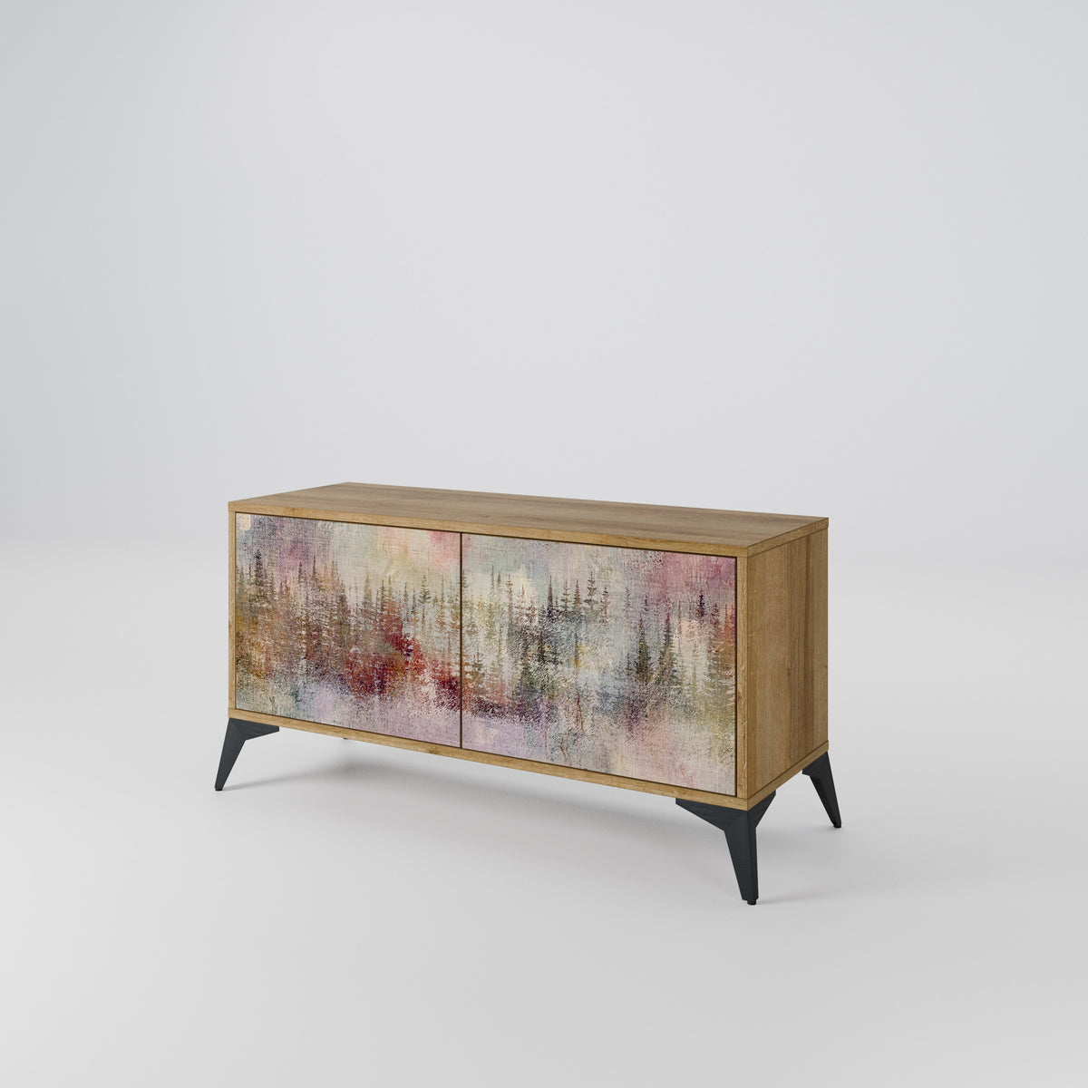 VEILED SUMMIT Mueble de TV Compacto de 2 puertas