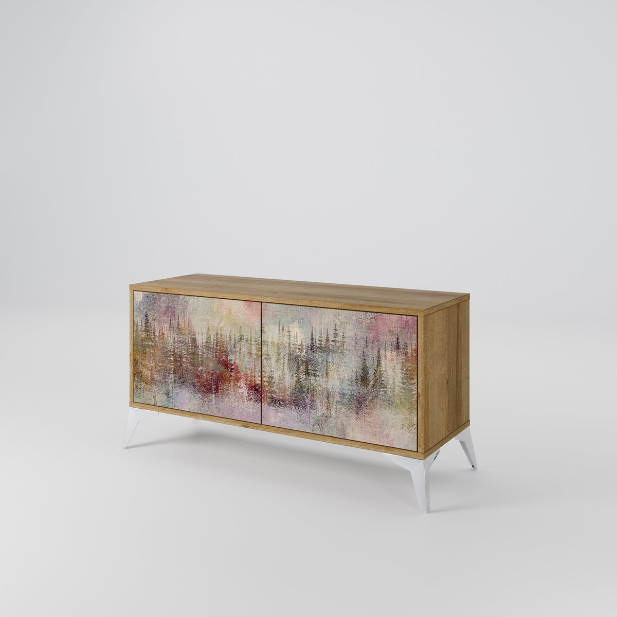VEILED SUMMIT Mueble de TV Compacto de 2 puertas