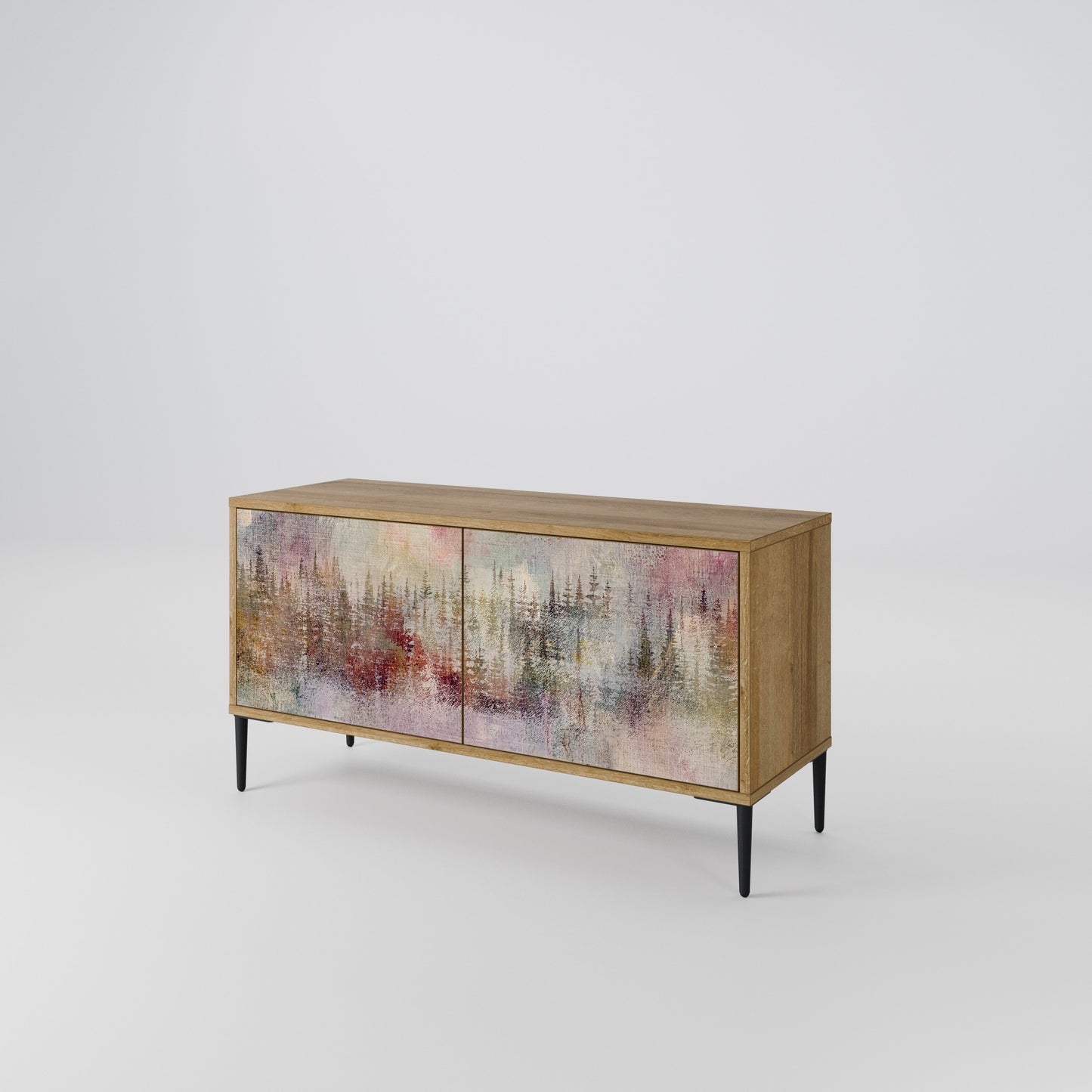 VEILED SUMMIT Mueble de TV Compacto de 2 puertas