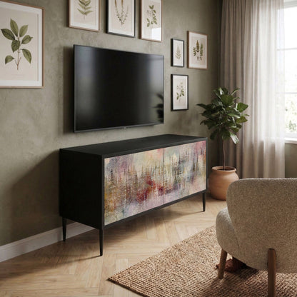VEILED SUMMIT Mueble de TV Compacto de 2 puertas