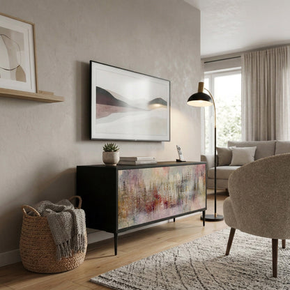 VEILED SUMMIT Mueble de TV Compacto de 2 puertas