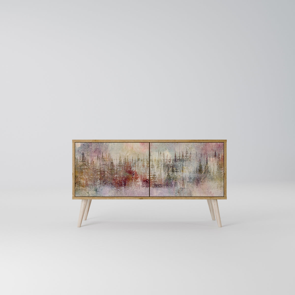 VEILED SUMMIT Mueble de TV Compacto de 2 puertas