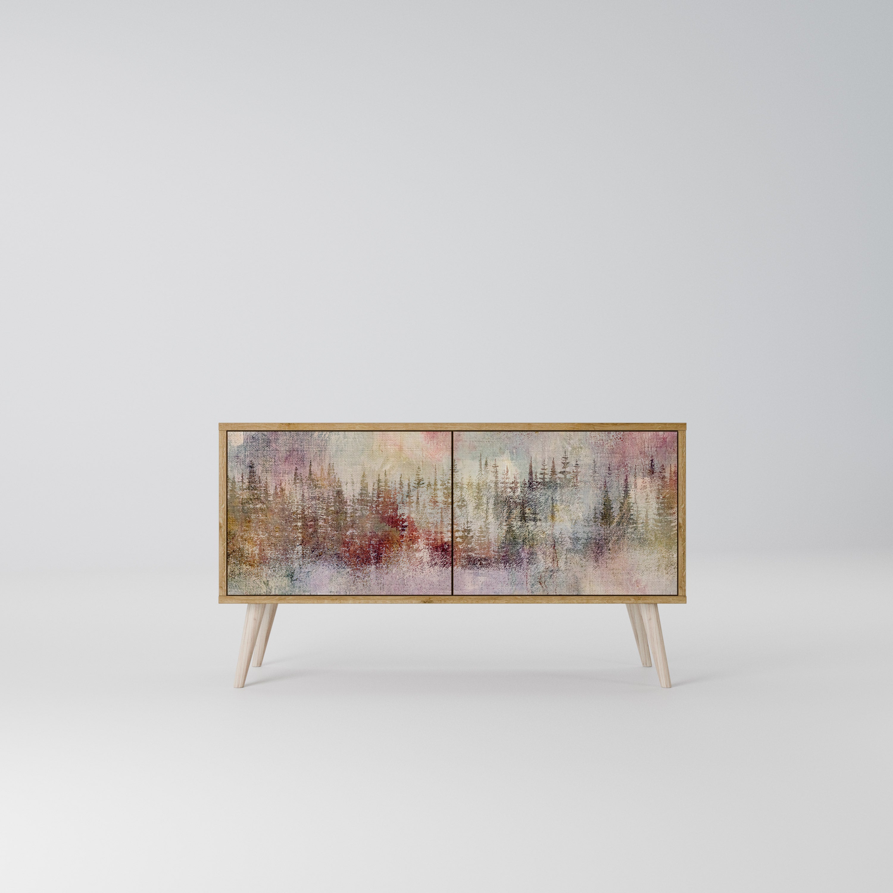 VEILED SUMMIT Compact 2-Door TV Cabinet