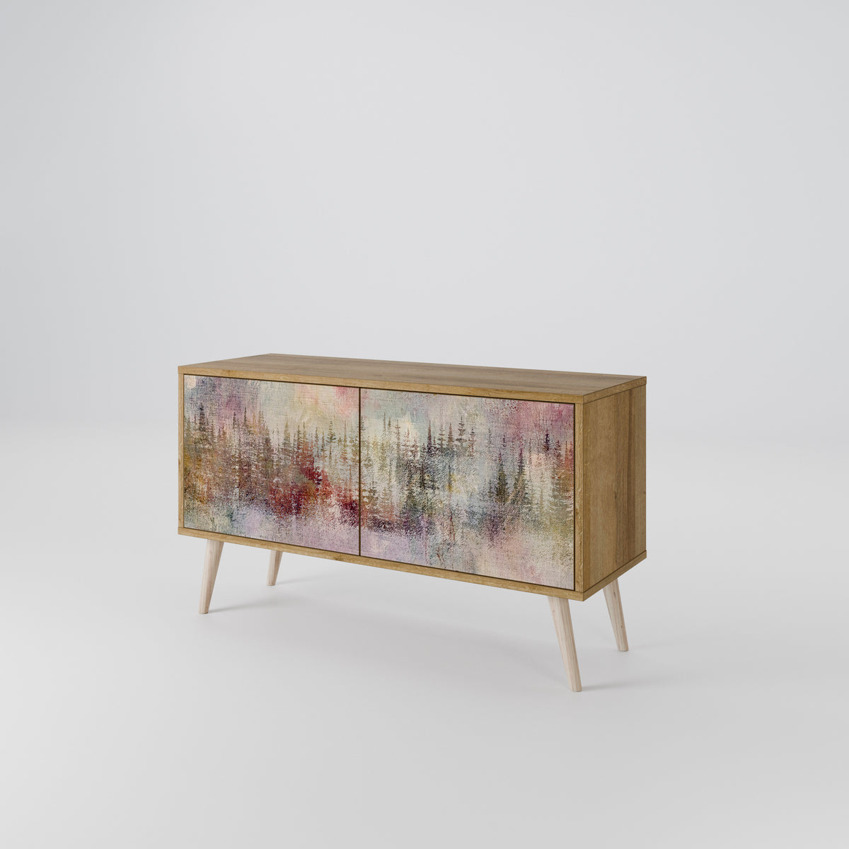 VEILED SUMMIT Mueble de TV Compacto de 2 puertas